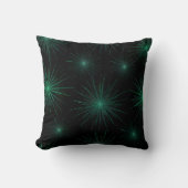 Cosmic Radiance Green Starburst Kussen (Voorkant)