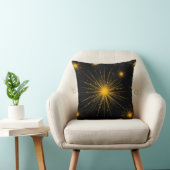 Cosmic Radiance Yellow Starburst Kussen (Stoel)