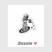 Cosmic Rain – Astronaut Watering Stars Sticker  (Vel)