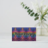 Cosmic Rainbow Galaxy Reiki Healer Company Logo  Visitekaartje (Staand voorkant)