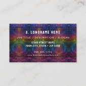 Cosmic Rainbow Galaxy Reiki Healer Company Logo  Visitekaartje (Achterkant)