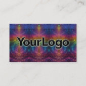 Cosmic Rainbow Galaxy Reiki Healer Company Logo  Visitekaartje (Voorkant)