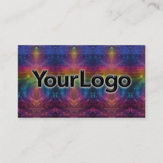 Cosmic Rainbow Galaxy Reiki Healer Company Logo  Visitekaartje (Voorkant)
