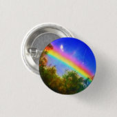 COSMIC RAINBOW KLEINE SPELD RONDE BUTTON 3,2 CM (Voorkant /achterkant)
