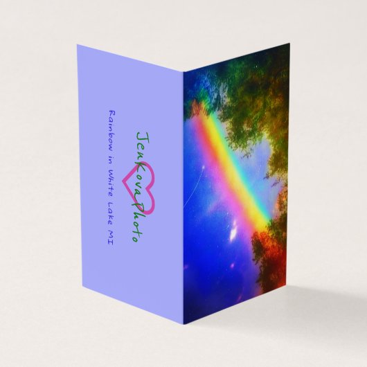 COSMIC RAINBOW MINI-KAARTEN 2x3.5 horizontaal Visitekaartje (Buitenkant)