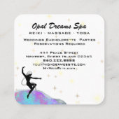 *~* Cosmic Rainbow Opal Goddess Celestial Magic Vierkante Visitekaartje (Achterkant)