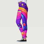 Cosmic Rainbow Planet Art Leggings (Links)