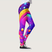 Cosmic Rainbow Planet Art Leggings (Rechts)
