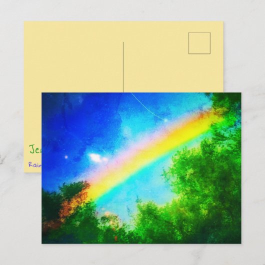 COSMIC RAINBOW VERDE BRIEFKAART (Voorkant / Achterkant)