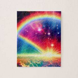 Cosmic Rainbows Hover boven Indigofantaswolken Legpuzzel