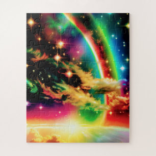 Cosmic Rainbows Magical Fantastic Fun Space Afbeel Legpuzzel