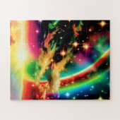 Cosmic Rainbows Magical Fantastic Fun Space Afbeel Legpuzzel (Horizontaal)