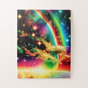 Cosmic Rainbows Magical Fantasy Fun Space Afbeeldi Legpuzzel