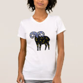 Cosmic Ram on Starry Background T-shirt (Voorkant)