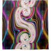 Cosmic Rays 3 Swirls Showgordijn Douchegordijn (Voorkant)