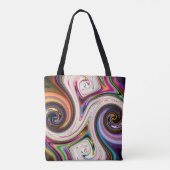 Cosmic Rays 5 Swirls Canvas tas (Achterkant)