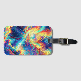 Cosmic Reaction - Vibrant and Colorful Abstract Bagagelabel