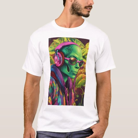 Cosmic Rebel Alien: Rock, Beats en een psychedelis T-shirt (Voorkant)