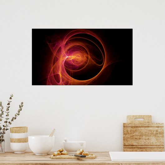 Cosmic Recursive Fractal Poster (Keuken)