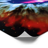 Cosmic Red Blue Explosion Outerspace CosmicArt Poster (Hoek)