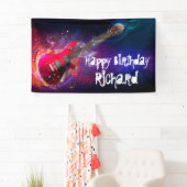 Cosmic Red Rock en Roll Electric Guitar Spandoek (Insitu)