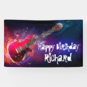 Cosmic Red Rock en Roll Electric Guitar Spandoek (Horizontaal)