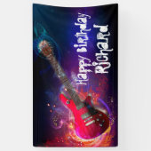 Cosmic Red Rock en Roll Electric Guitar Spandoek (Verticaal)