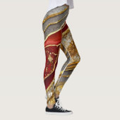 Cosmic Red Universe Broek voor Space Lovers Leggings (Rechts)