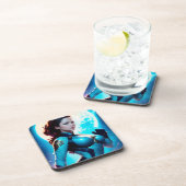 Cosmic Retro 50's Sci-Fi Nova Space Ranger Bier Onderzetter (Rechterzijde)