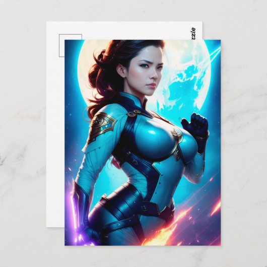 Cosmic Retro 50's Sci-Fi Nova Space Ranger Briefkaart (Voorkant / Achterkant)