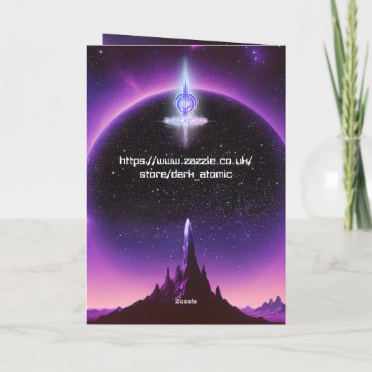 Cosmic Retro 50's Sci-Fi Nova Space Ranger Kaart (Achterkant)