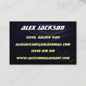 Cosmic Retro 50's Sci-Fi Nova Space Ranger Visitekaartje (Achterkant)