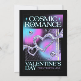 Cosmic Romance Digital Love Valentine's Card Feestdagenkaart