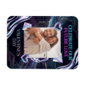 Cosmic Romance Digital Love Valentine's Card Magneet (Horizontaal)
