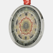 Cosmic Roos Mandala Metalen Ornament (Links)