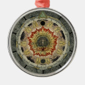 Cosmic Roos Mandala Metalen Ornament (Voorkant)
