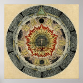 Cosmic Roos Mandala Sybol Poster (Voorkant)