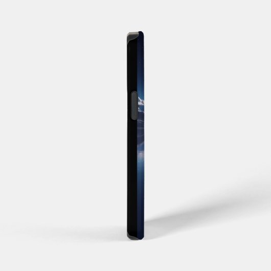 Cosmic Rose: Galaxy Reflection on Serene Lake iPhone Hoesje (Rechterkant)