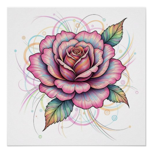 Cosmic Rose Perfect Poster (Voorkant)