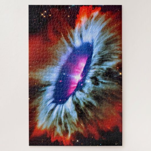 Cosmic roze rood sterrenstelsel dat landschap expl legpuzzel (Verticaal)