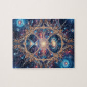 Cosmic Sacred Geometry Galaxy Mandala Art Legpuzzel (Horizontaal)