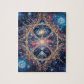 Cosmic Sacred Geometry Galaxy Mandala Art Legpuzzel (Verticaal)