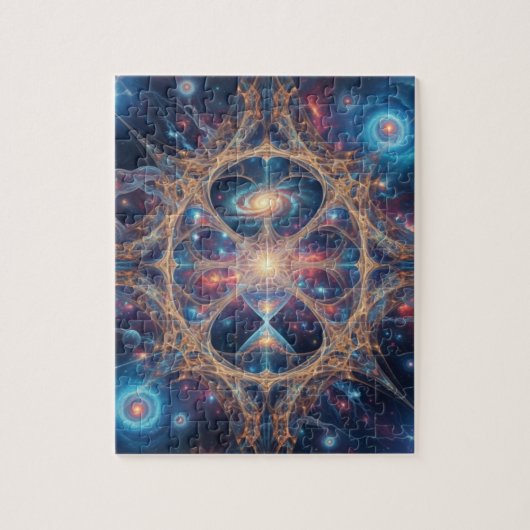 Cosmic Sacred Geometry Galaxy Mandala Art Legpuzzel (Verticaal)