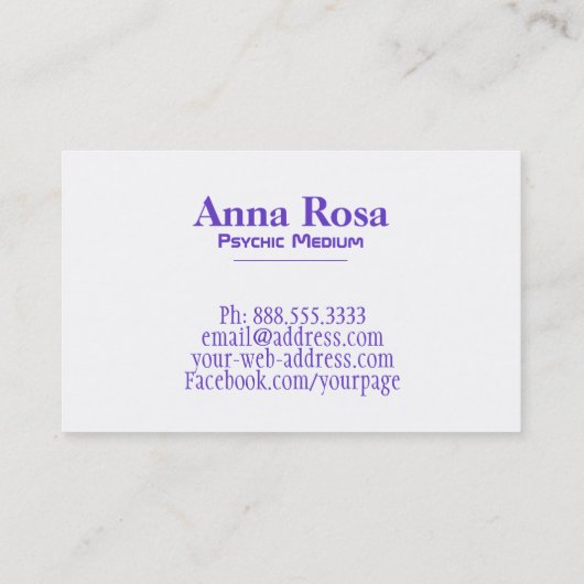 *~* Cosmic Sacred Geometry Galaxy Nebula Visitekaartje (Achterkant)