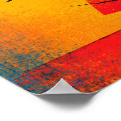 Cosmic Samurai – Modern Abstract Geometric Wall Poster (Hoek)