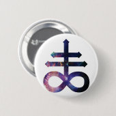 Cosmic Satanic Cross Ronde Button 5,7 Cm (Voorkant /achterkant)
