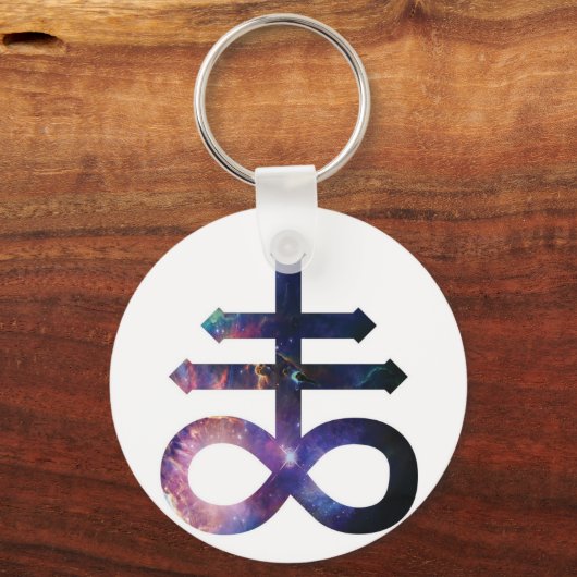 Cosmic Satanic Cross Sleutelhanger (Voorkant)