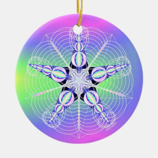 Cosmic Seed RePHIning Keramisch Ornament (Voorkant)