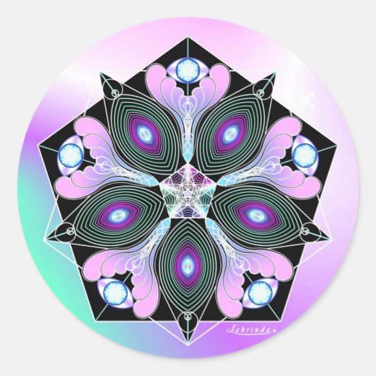 Cosmic Seed Ronde Sticker (Voorkant)