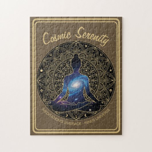 Cosmic Serenity Meditation – Galaxy Mandala Legpuzzel (Verticaal)
